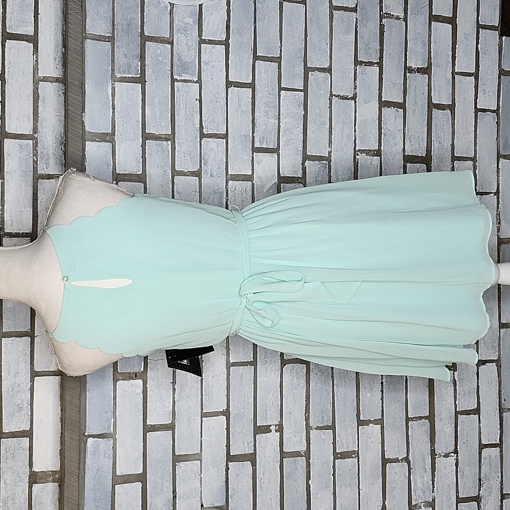 New IZ Byer Elegant Sea Green Sleeveless Mini A-Line Summer Dress Size Small - Picture 4 of 11